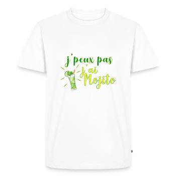 J'peux pas, j'ai Mojito - T-shirt Premium bio Homme - blanc - Devant - Nico (187cm)