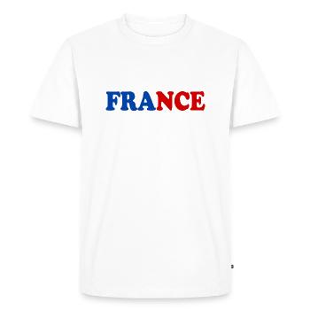 France - Men's Premium Organic T-Shirt - white - Front - Nico (187cm)