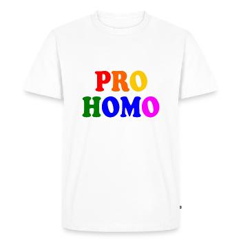 Pro homo - T-shirt Premium bio Homme - blanc - Devant - Nico (187cm)