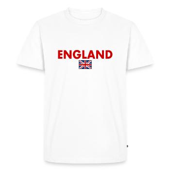 England - Men's Premium Organic T-Shirt - white - Front - Nico (187cm)