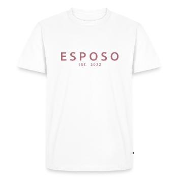 Esposo Est. 2022 Fiançailles pour le mariage du marié - T-shirt Premium bio Homme - blanc - Devant - Nico (187cm)