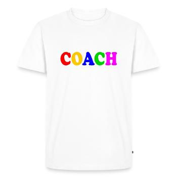 Coach - Men's Premium Organic T-Shirt - white - Front - Nico (187cm)