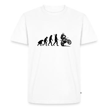 Evolution Enduro - off-road - motorcycle terrain sport - Men's Premium Organic T-Shirt - white - Front - Nico (187cm)