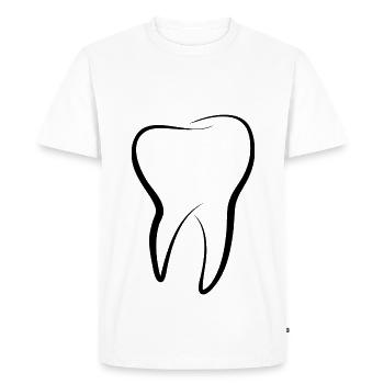 dent - T-shirt Premium bio Homme - blanc - Devant - Nico (187cm)