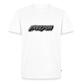 Liberté - T-shirt Premium bio Homme - blanc - Devant - Nico (187cm)