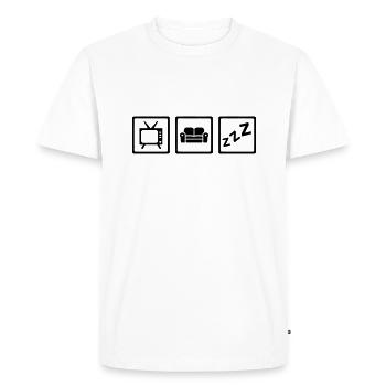 Chill - Men's Premium Organic T-Shirt - white - Front - Nico (187cm)
