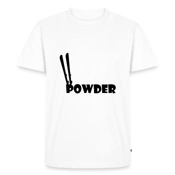 Ski, ski, skiing, après ski, freeski, freeskiing - Men's Premium Organic T-Shirt - white - Front - Nico (187cm)