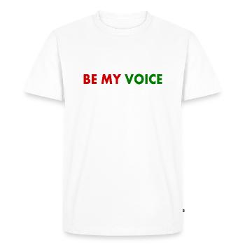 Be my voice iran - T-shirt Premium bio Homme - blanc - Devant - Nico (187cm)