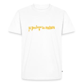 protection de la nature - T-shirt Premium bio Homme - blanc - Devant - Nico (187cm)