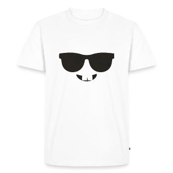 Emoticon Schlauberger costumé carnaval - T-shirt Premium bio Homme - blanc - Devant - Nico (187cm)