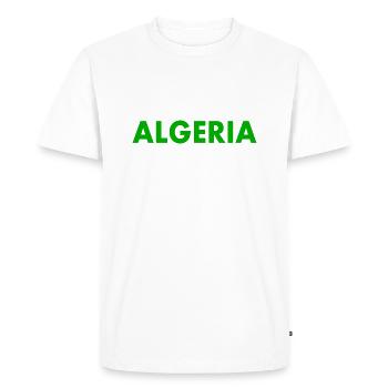 Algérie - T-shirt Premium bio Homme - blanc - Devant - Nico (187cm)