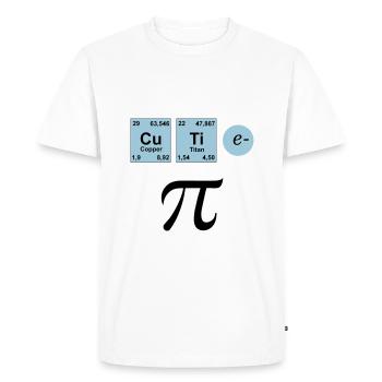 Cutie Pi, Nerd - Men's Premium Organic T-Shirt - white - Front - Nico (187cm)