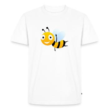 L’abeille à la retraite - T-shirt Premium bio Homme - blanc - Devant - Nico (187cm)