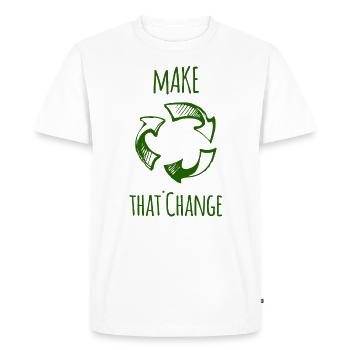 Recycling renewable resources Energy promoters - Men's Premium Organic T-Shirt - white - Front - Nico (187cm)