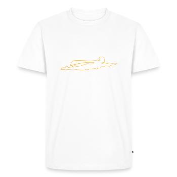 Superheld - Männer Premium Bio T-Shirt - Weiß - Vorne - Nico (187cm)