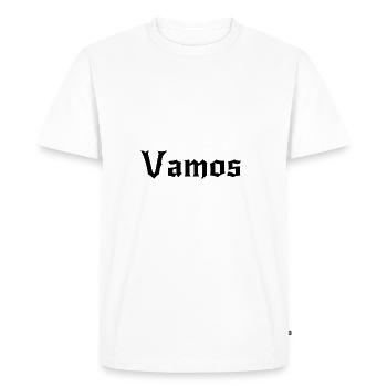 Vamos - Men's Premium Organic T-Shirt - white - Front - Nico (187cm)