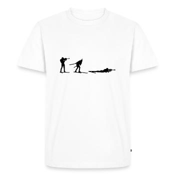 Evolution triathlon BIathlon gift idea - Men's Premium Organic T-Shirt - white - Front - Nico (187cm)