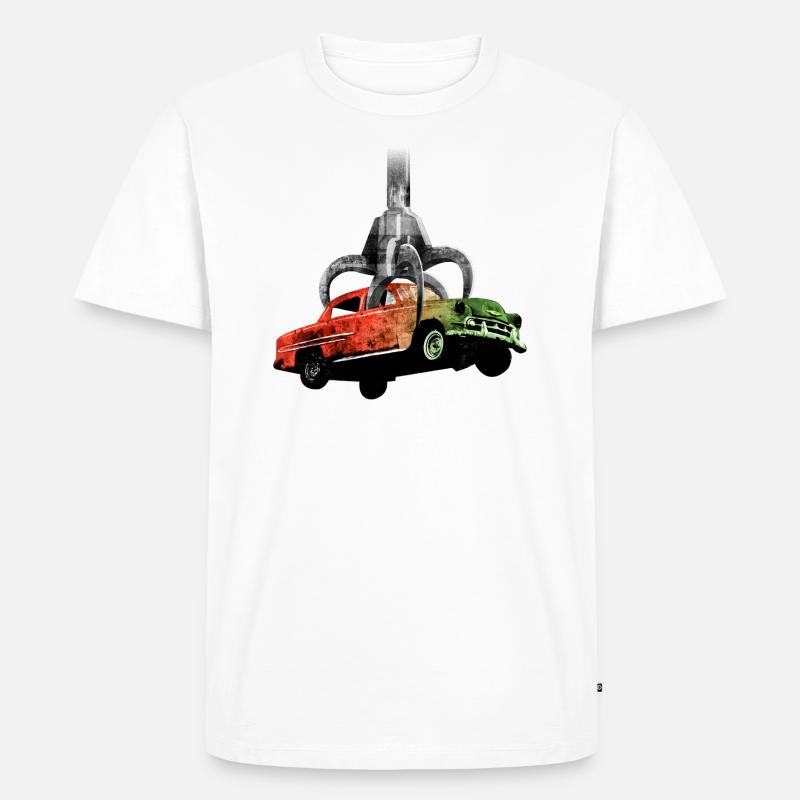 Junk Yard - Männer Premium Bio T-Shirt - Weiß