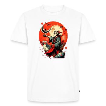 Magicien japonais Street Art, Graffiti Artwork - T-shirt Premium bio Homme - blanc - Devant - Nico (187cm)