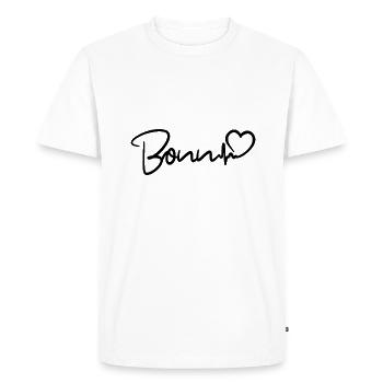 Battement de cœur de Bonn - T-shirt Premium bio Homme - blanc - Devant - Nico (187cm)