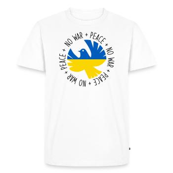 Pas de guerre - kein Krieg - T-shirt Premium bio Homme - blanc - Devant - Nico (187cm)
