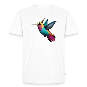 Colibri licorne - T-shirt Premium bio Homme - blanc - Devant - Nico (187cm)