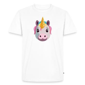 Licorne - T-shirt Premium bio Homme - blanc - Devant - Nico (187cm)