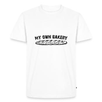 Ma propre boulangerie - faire cuire mon propre pain - T-shirt Premium bio Homme - blanc - Devant - Nico (187cm)