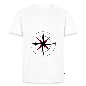 Boussole nord sud ouest est cadeau idée - T-shirt Premium bio Homme - blanc - Devant - Nico (187cm)