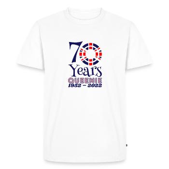 Le jubilé de platine de la reine 2022 | ROYAUME-UNI - T-shirt Premium bio Homme - blanc - Devant - Nico (187cm)