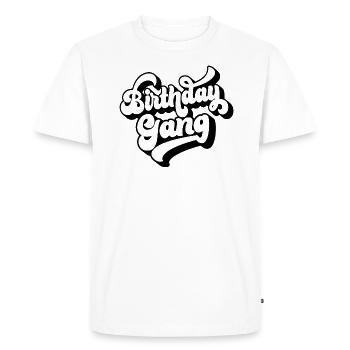Birthday Gang Matching Group Birthday Party Gift - Men's Premium Organic T-Shirt - white - Front - Nico (187cm)