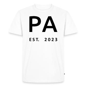 PA Est. 2023 Cadeau d’adjoint au médecin diplômé - T-shirt Premium bio Homme - blanc - Devant - Nico (187cm)
