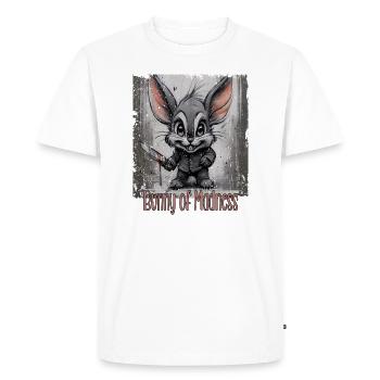 Lapin de folie Mignon Lapin fou - T-shirt Premium bio Homme - blanc - Devant - Nico (187cm)
