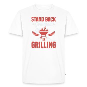 Barbecue Grandpa Saying - Men's Premium Organic T-Shirt - white - Front - Nico (187cm)