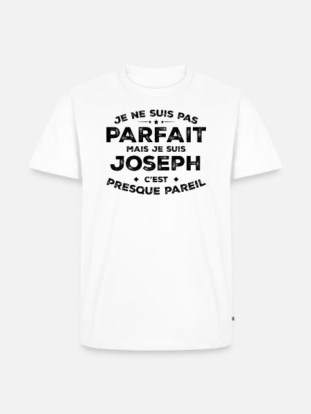 Joosef Etunimi, asenne Huumori Joosef - Premium luomulaatuinen miesten t-paita - valkoinen