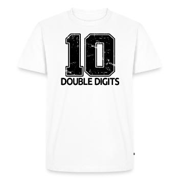 Cadeau de 10e anniversaire, 10 ans, pour garçons et filles - T-shirt Premium bio Homme - blanc - Devant - Nico (187cm)