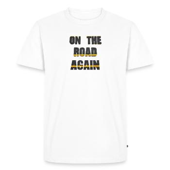 On the road - Men's Premium Organic T-Shirt - white - Front - Nico (187cm)