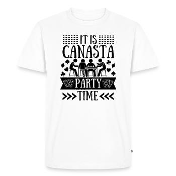 Canasta party | Canasta legend | Canasta player - Men's Premium Organic T-Shirt - white - Front - Nico (187cm)