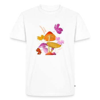 Champignons Bébé - T-shirt Premium bio Homme - blanc - Devant - Nico (187cm)