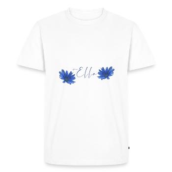 Ella Birthday Ella - Men's Premium Organic T-Shirt - white - Front - Nico (187cm)