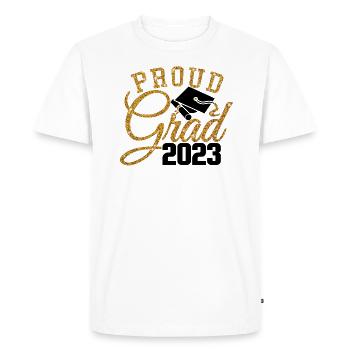 Proud Grad 2023 Graduated Student Graduation Party - Men's Premium Organic T-Shirt - white - Front - Nico (187cm)