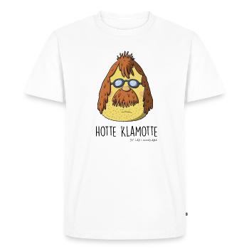 Hotte Klamotte Bernd - T-shirt Premium bio Homme - blanc - Devant - Nico (187cm)