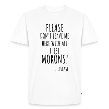 Cadeau d’adieu pour les collègues, cadeaux d’adieu - T-shirt Premium bio Homme - blanc - Devant - Nico (187cm)