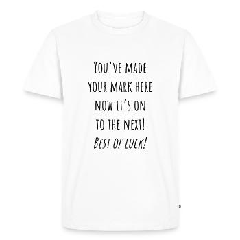 Marche des employés pour les femmes, marche des employés - T-shirt Premium bio Homme - blanc - Devant - Nico (187cm)