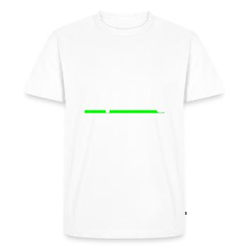 Saying "stop whining - get working" - Men's Premium Organic T-Shirt - white - Front - Nico (187cm)