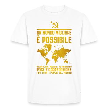 Un monde meilleur 2 - T-shirt Premium bio Homme - blanc - Devant - Nico (187cm)