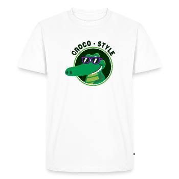 Crocodile élégant et cool - T-shirt Premium bio Homme - blanc - Devant - Nico (187cm)