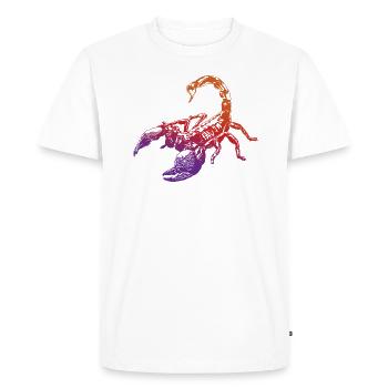 Cool Scorpion Insect Sketch Graphic Scorpion Lover - Men's Premium Organic T-Shirt - white - Front - Nico (187cm)