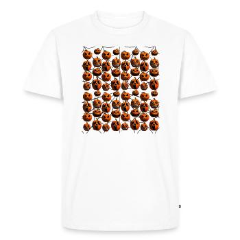 Variety of pumpkins | Funny Halloween Design - Men's Premium Organic T-Shirt - white - Front - Nico (187cm)