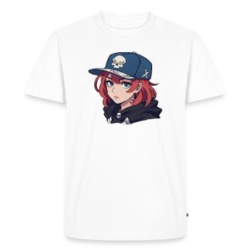 Skater Girl - T-shirt Premium bio Homme - blanc - Devant - Nico (187cm)